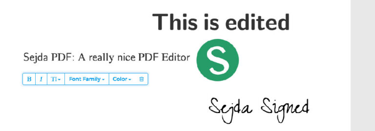 sejda pdf editor change fond